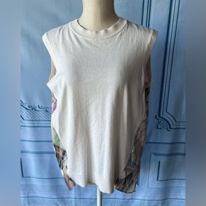 Ted Baker Size:2 Women Floral Knit Pleated Tunic Top Work Blouse Sleeveless